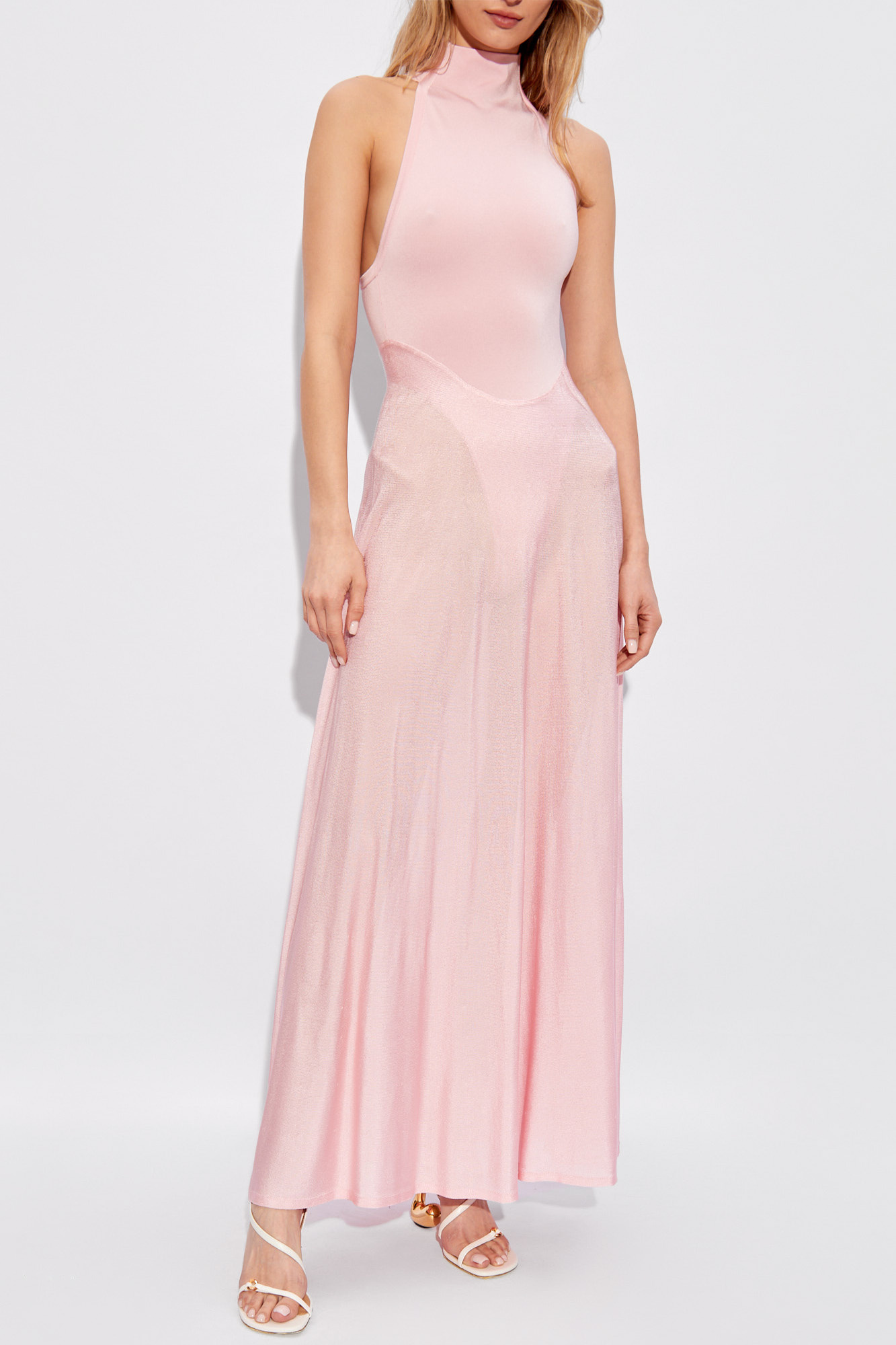 ruffle sleeve shift dress Blu - Pink Sleeveless dress Alaïa